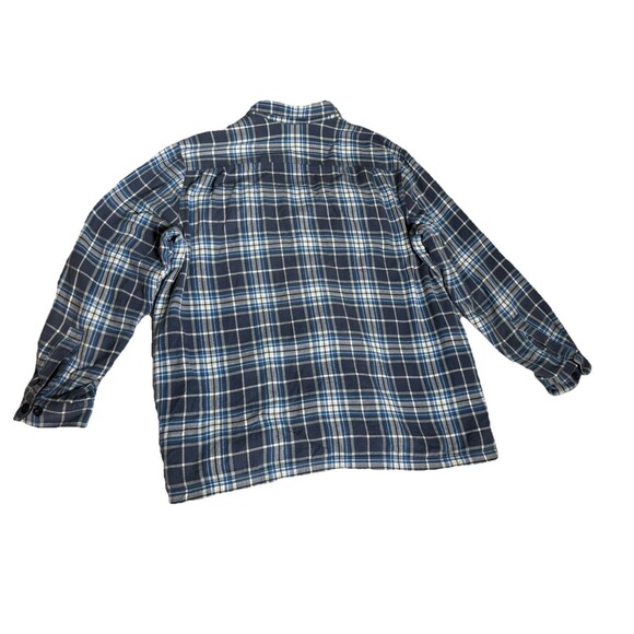LL Bean Traditional Fit Shirt Jacket Shacket Flannel Men XL Fleece Lined - Picture 4 of 7